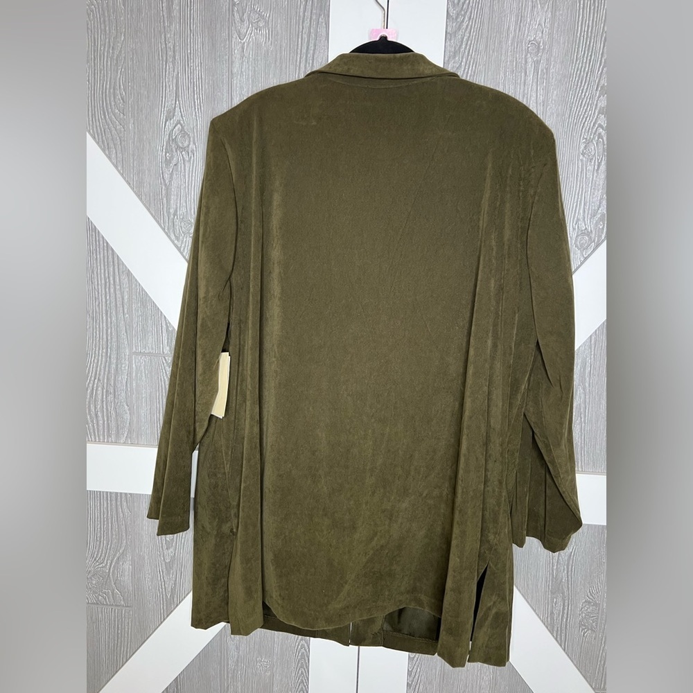 333. NWT Olivia Rose Olive Green Women's Jacket w/Snake insert 22W - Picture 3 of 8